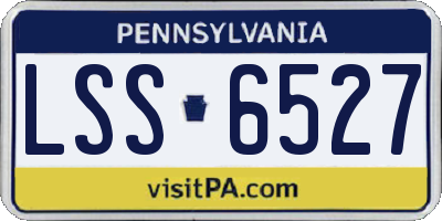 PA license plate LSS6527
