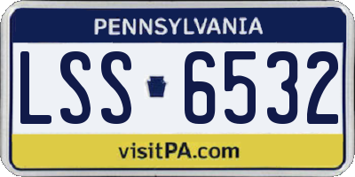 PA license plate LSS6532