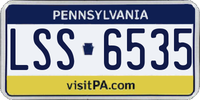 PA license plate LSS6535