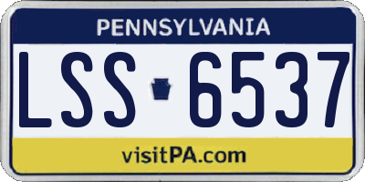 PA license plate LSS6537