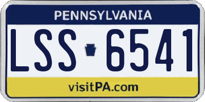 PA license plate LSS6541