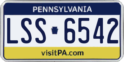 PA license plate LSS6542