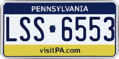PA license plate LSS6553