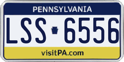 PA license plate LSS6556