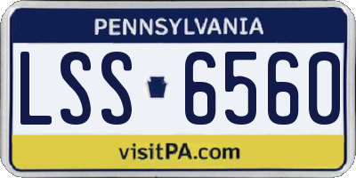 PA license plate LSS6560