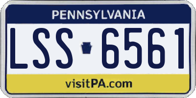 PA license plate LSS6561