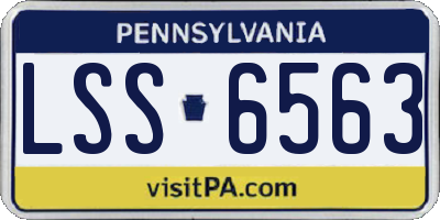 PA license plate LSS6563