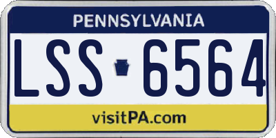 PA license plate LSS6564