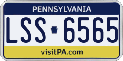 PA license plate LSS6565