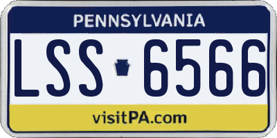PA license plate LSS6566