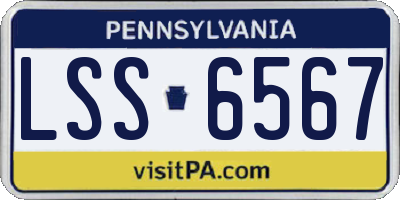 PA license plate LSS6567