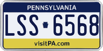 PA license plate LSS6568
