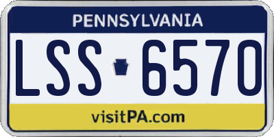 PA license plate LSS6570