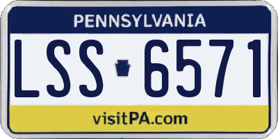 PA license plate LSS6571