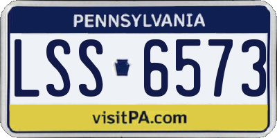 PA license plate LSS6573