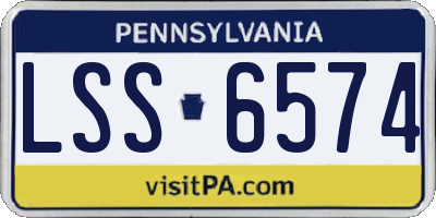 PA license plate LSS6574