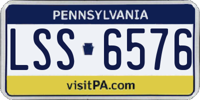 PA license plate LSS6576