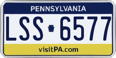 PA license plate LSS6577