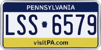 PA license plate LSS6579