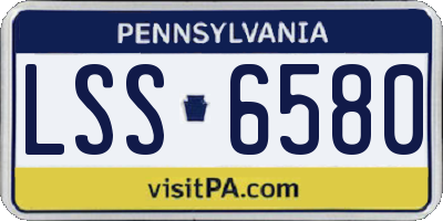 PA license plate LSS6580