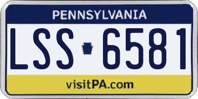 PA license plate LSS6581
