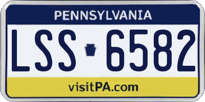 PA license plate LSS6582