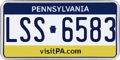 PA license plate LSS6583