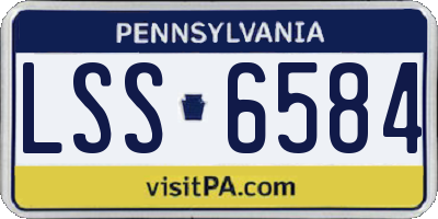 PA license plate LSS6584