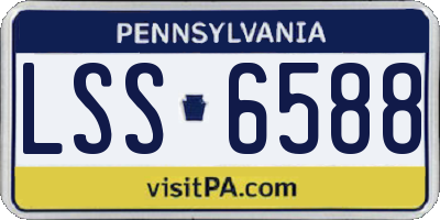 PA license plate LSS6588