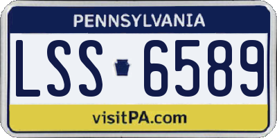 PA license plate LSS6589
