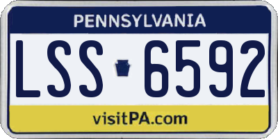 PA license plate LSS6592
