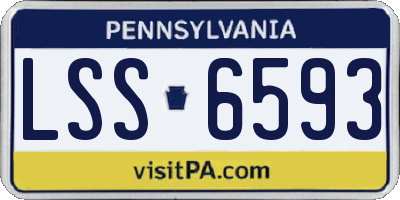 PA license plate LSS6593