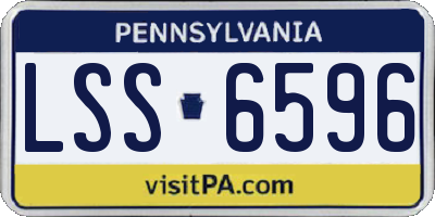 PA license plate LSS6596