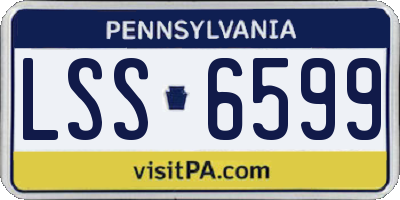 PA license plate LSS6599