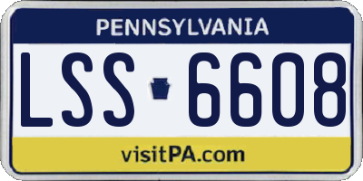 PA license plate LSS6608
