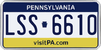 PA license plate LSS6610