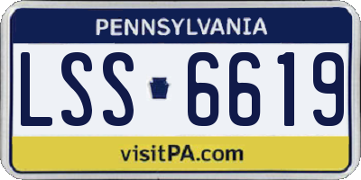 PA license plate LSS6619