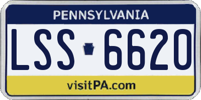 PA license plate LSS6620