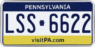 PA license plate LSS6622