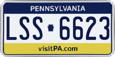 PA license plate LSS6623
