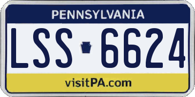 PA license plate LSS6624
