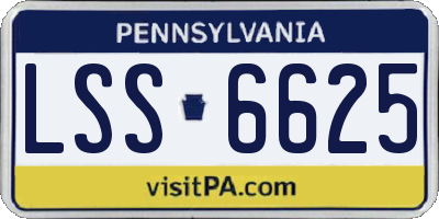 PA license plate LSS6625