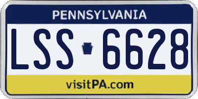 PA license plate LSS6628
