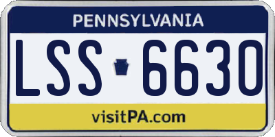 PA license plate LSS6630