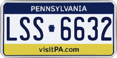 PA license plate LSS6632