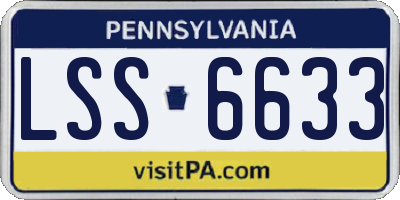 PA license plate LSS6633