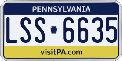 PA license plate LSS6635