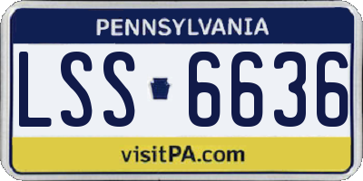 PA license plate LSS6636
