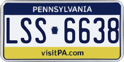 PA license plate LSS6638