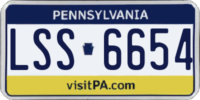 PA license plate LSS6654